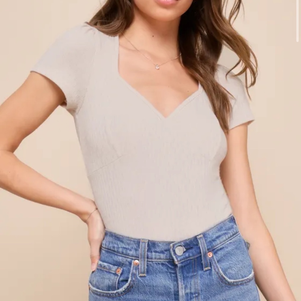 Lulus beige neutral body suit